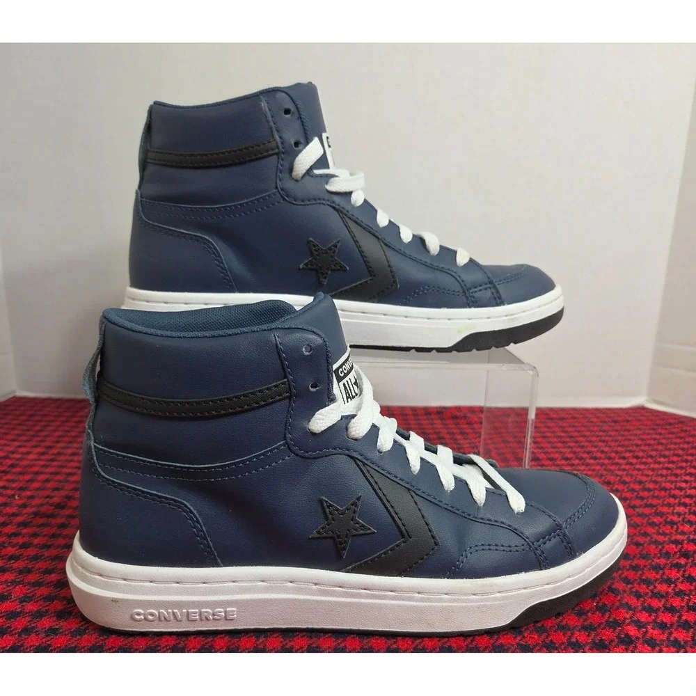 Converse Pro Blaze V2 Leather Mid Navy Black Mens 7 Womens 8.5 StyleCode AO6626C